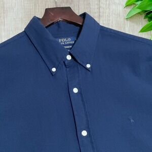 Polo Ralph Lauren RL Prepster Classic Fit Seersucker Shirt Mens XL Untucked Fit